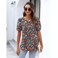 thumbnail image 5 of Zeagoo Tunic Tops for Women Business Casual Puff Short Sleeve Summer Outfit Loose Fit Shirt Crewneck Flowy Blouses, 5 of 6