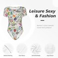 thumbnail image 4 of Fotbe Rabbit And Butterfly Body de Mujer con Cuello Redondo y Mangas Cortas, Sin Mangas Ajustado, Suave, Cómodo y Básico-Medium, 4 of 7