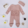 thumbnail image 6 of KAOOCXU Infant Girl Comfort Bodysuit Long Sleeved O-Neck Solid Color Newborn Romper Easy To Play Wear, 6 of 6