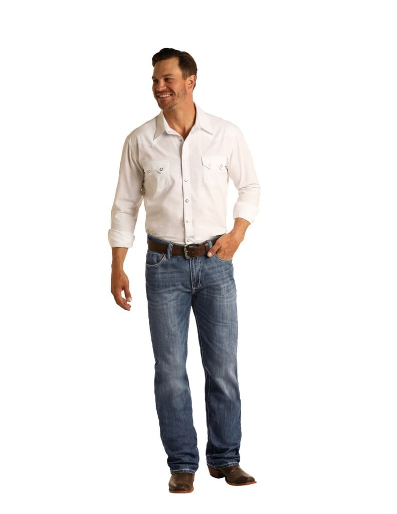 Roll Denim Western Jean Mens Double 44 
