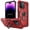 Red, variant on TECH CIRCLE Rugged Cool Case for iPhone 15 Plus 6.7" 2023 - Protective Hard Shell Case [Built-in Sturdy Kickstand / Phone Ring Holder] Compatible with Magnetic Car Mount Phone Cover, Dark Green