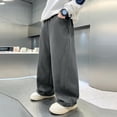 thumbnail image 2 of OVAFBAU Boys Sweatpants Casual Boys Wide Leg Long Athletic Loose Solid Color Pants, 2 of 9