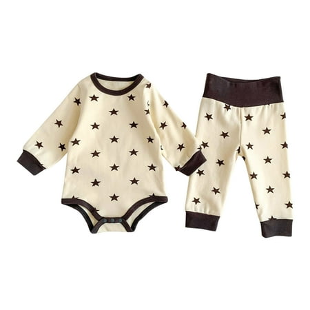 

KI-8jcuD Spring Outfits For Toddler Girls Baby Girls Boys Print Autumn Star Moon Long Sleeve Romper Bodysuit Long Pants Sweatshirt Pullover Outfits Clothes Clothes For Young Teens Big Girls Sweat Ou