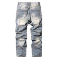 thumbnail image 6 of QQZ Straight Leg & Wide Leg Mens Denim Jeans, Elastic Waist Stretch Denim Pants With Pockets Suitable For Daily Walking, Outdoor Activities And Casual Daily Outfits, 6 of 6
