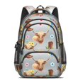 thumbnail image 2 of Highland Cow and Boot Print Backpack for School, Cute School Bag with Adjustable Shoulder Straps and Padded Back, 16.9"x12.6"x5.9", 2 of 5