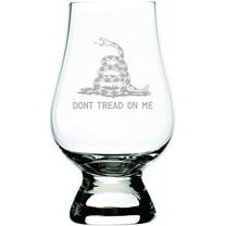 Don't Tread On Me Quote Etched Glencairn Crystal Whisky Glass