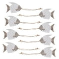 thumbnail image 3 of 3 Pieces Large Fish Wooden Ornaments Hawaii Style Hanging Decor, 3 of 8