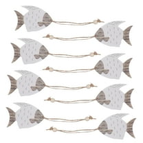 LOLIPPYY 8pcs Wooden Fish Pendants Hawaii Style Hanging