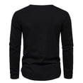 thumbnail image 3 of gbyLJF Men Casual Pullover Patchwork Long Sleeve Round Neck T-Shirt Tops Blouse, 3 of 5