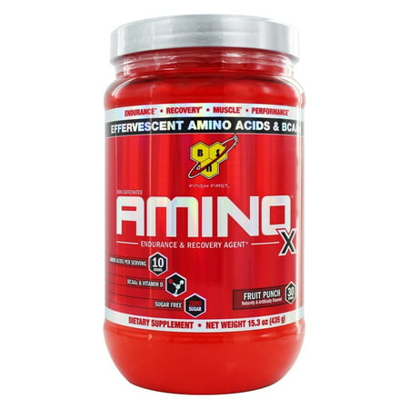  - Amino X BCAA poudre Endurance et récupération Agent Fruit Punch - 153 onces.