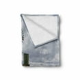 thumbnail image 2 of Windmill Soft Flannel Fleece Throw Blanket, Canola Meadow Stormy Day Victorian Goldfields Agricultural Farmland, Cozy Plush for Indoor and Outdoor Use, 50" x 70", Yellow Grey and White, by Ambesonne, 2 of 6