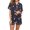 Floral -D, variant on Oalirro Summer Pajamas 2 Piece Soft Lounge Set for Women Short Sleeve Top and Shorts Loungewear Outfits Sweatsuits