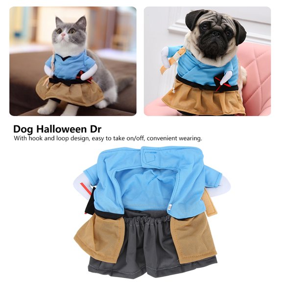 Polyester Funny Samurai Upright Pet Costume Party Cosplay Clothes Dress Up Dog Cat Multiple Sizes Available