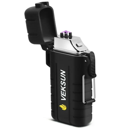

Tikysky Waterproof Lighter Plasma Dua Arc Lighter USB Rechargeable Lighters Flameless Windproof Lighter with Lanyard for Fire Starter Hiking Backpacking Camping Hunting Survival Gear Bushcraft Gear