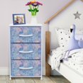 thumbnail image 3 of Sorbus 3 Drawer Nightstand Chest End-Table Dresser For Child Bedroom, College Dorm- Tie Dye Blue, 3 of 6