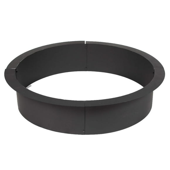 Cendre et Bois 46 Pouces Doublure de Foyer Extérieur en Acier Dia x 41 Pouces Intérieur - Doublure à 4 Panneaux en Acier de 1,5 mm d'Épaisseur, Bricolage au-Dessus Ou dans le Sol pour Foyer Extérieur, Fini Haute Température, Anneau de Feu Portatif à Bois
