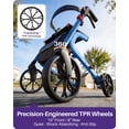 thumbnail image 4 of KEKOY Heavy-Duty Rollator Walker with Seat for Seniors, Walkers for Seniors with Seat, 500 lbs, Extra-Wide 19.5" Padded, K-Frame Reinforced, 10" TPR All-Terrain Wheels, Hidden Brake Cables, Blue, 4 of 10
