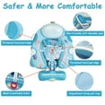 thumbnail image 4 of 2026 Upgread Mambobaby Float with Canopy, Non Inflatable Solid Baby Swim Float, Upgrade Soft Skin-Friendly Fabric Material Infant Pool Float, Smart S, 4 of 7