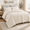 Beige-Full, variant on Beige Full Size 3-Piece Fleece Winter Warm Bedding Comforter Set