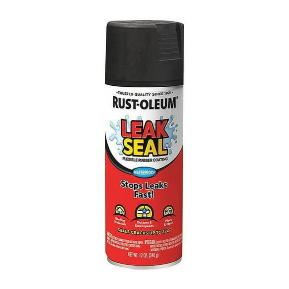 Rust-Oleum Leak Sealer, 12 oz, Latex; Oil Base, Black