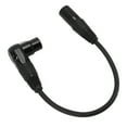 thumbnail image 1 of 90 Angle XLR Microphone Extension Cable Adapter, Right Angle XLR Female to Male Connector, Compatible with Stage Lighting, Mixing Consoles, for Electric Guitars, 1 of 7