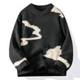 thumbnail image 2 of Yiliang Graphic Sweater for Men Fall and Winter Long Sleeve Warm and Thermal Top Clothes ,Black,3XL, 2 of 6