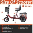 thumbnail image 2 of Broobey 3 Wheel Electric Tricycle for Adults, 350W Full Suspension Electric Trike Electric Bikes Bicycle with Large Basket for Women Men,, 2 of 8