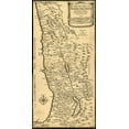 thumbnail image 2 of Vintage Maps 14x24 Black Ornate Wood Framed with Double Matting Museum Art Print Titled - Map of the Promised Land, 2 of 4