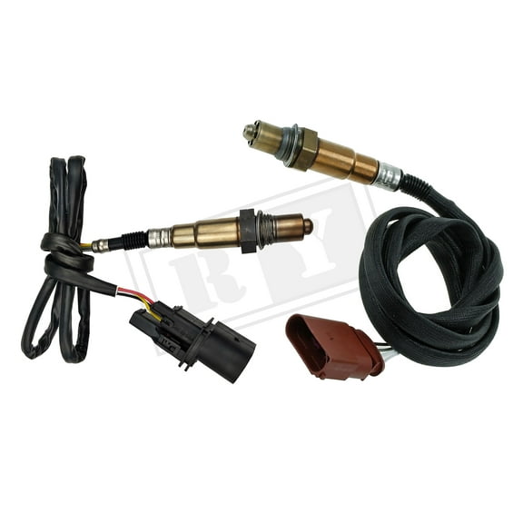 Ruiya 2PCS 234-5115, 234-4874 Upstream & Downstream For 1999-2007 Volkswagen Beetle, Golf, Jetta, 2001-2006 Audi A4, A4 Quattro O2 Oxygen Sensor