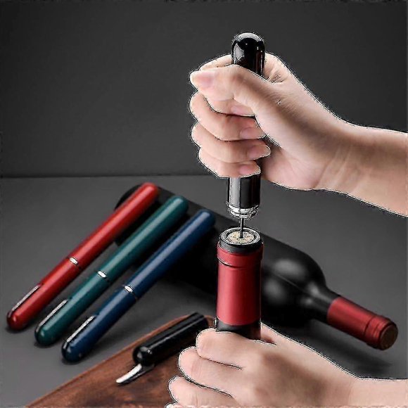 Wine Bottle Opener Air Pump Pin Cork Remover Pneumatic Corkscrew Gadget