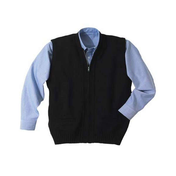 Mens sleeveless sweater vest with zipper Clearance