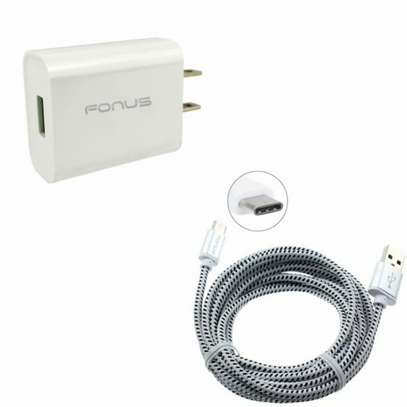 18W Quick Home Charger w Type-C 6ft USB Cable for Samsung Galaxy A72 5G/A52 5G/A42 5G/A32 5G/A12 5G - USB Travel Wall, Charger Cord Power X6V Compatible With Galaxy A72 5G/A52 5G/A42 5G/A32 5G/A12 5G