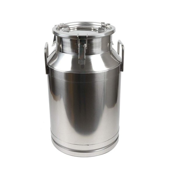40 Liter 10.56 Gallon Stainless Steel Milk Can Wine Milk Bucket Wine Pail Bucket Milk Can Tote Jug with Sealed Lid Heavy Duty