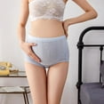 thumbnail image 3 of Hollow Out Solid Cotton Maternity Panties High Waist Pregnant Briefs Adjustable Lace Trim Maternity Underpants, 3 of 10