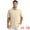 Khaki, variant on Mens Linen Shirts Short Sleeve Button Down Beach Summer Camp Collar Shirt XL White