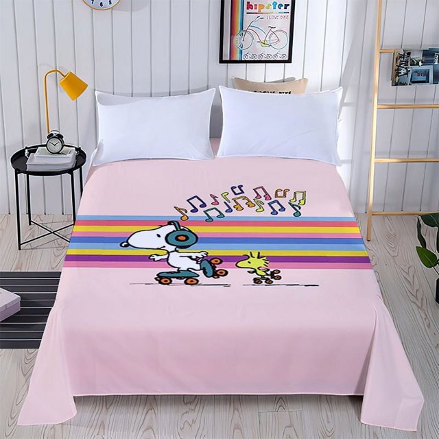 Dibujos animados lindo Snoopy Charlie Brown animación periférica niños impresos sábanas creativas dormitorio sábanas ropa de cama al por mayor
