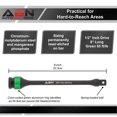 thumbnail image 4 of ABN 1/2” Inch Drive 8” Inch Long Torque Socket Extension Bar – Green 65 ft/lb, 4 of 7