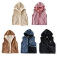 thumbnail image 7 of Gyratedream Boys Girls Winter Hooded Puffer Vest Padded with Fleece Lightweight Sleeveless Warm Jacket Waistcoat, 7 of 7