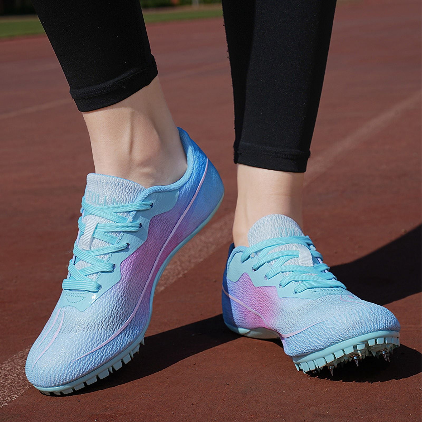 Men Women Kids Track and Field Shoes Professional 8 Spikes Running Racing Sneakers Breathable Lightweight Sprinting Shoes