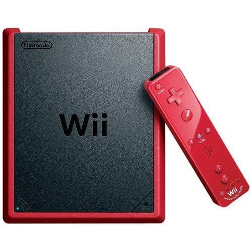 Restored Wii Mini With Mario Kart Wii Game Red (Refurbished