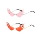 thumbnail image 1 of Gafas de sol sin montura Hugo con lentes de llama de fuego Rosa Rojo, 1 of 10