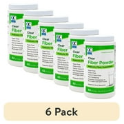 (6 pack) Quality Choice Clear Prebiotic Fiber Supplement Powder for Digestive Health - Tasteless, Non-Thickening Formula - 62 Servings, 8.3 Ounces - Ideal for Adults & Children 6 & Up Daily Fiber Powder