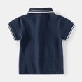 thumbnail image 6 of CMSHTD Polo Shirts for Boys Toddler Short Sleeve Summer, Kidss T-Shirt Children Tops for School & Uniform & Daily Wear, Baby Boys Clothes, Navy Size 7, 6 of 8