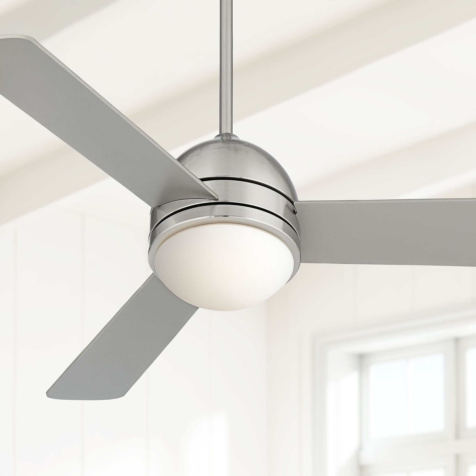 44" Casa Vieja Modern Ceiling Fan with Light LED Brushed
