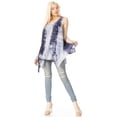thumbnail image 5 of Sakkas Ligia Womne's Sleeveless Classic Casual Tank Top Loose Fit Summer Tie Dye - 17793-GreyBlack - One Size, 5 of 5