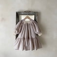 thumbnail image 3 of LYHaoo Baby Girls Long Sleeveless Solid Lace Spring Autumn Princess Dress Clothes,Girls Dresses for School Sizes 3-4 Years Purple, 3 of 4
