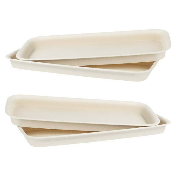 WHAMVOX 4 Pcs Large Potted Waterproof Tray 40.00X17.00X3.20CM Beige