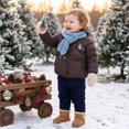 thumbnail image 6 of Abcomgle Toddler Winter Jacket Lightweight Puffer Padded Light Jacket for Boys Cute Bear Ears Hooded Baby Coat Winter Warm Infant Outerwear, 6 of 8