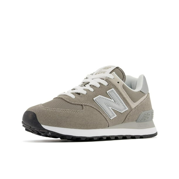 Zapatilla New Balance 574 Core para mujer gris/blanca, talla 10