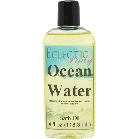 Ocean Water Bath Oil - Scented Body Oil - Relaxing & Moisturizing Bathing Oil - Fragrance Body Oil For Dry & Rough Sensitive Skin - 4 oz